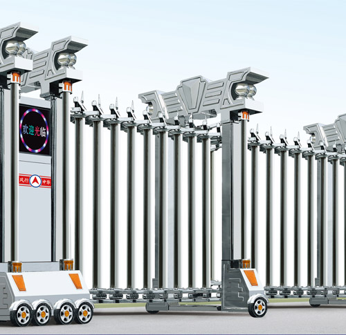 不锈钢电动伸缩门